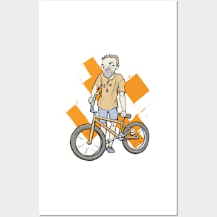 Bike illustration Posters and Art